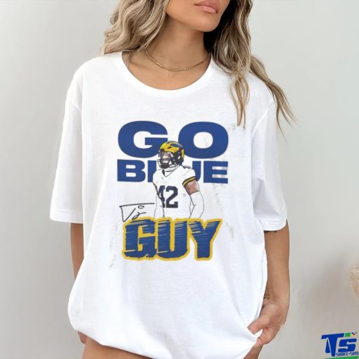 TJ Guy 42 Go Blue Guy Michigan Wolverines signature hoodie, sweater, longsleeve, shirt v-neck, t-shirt