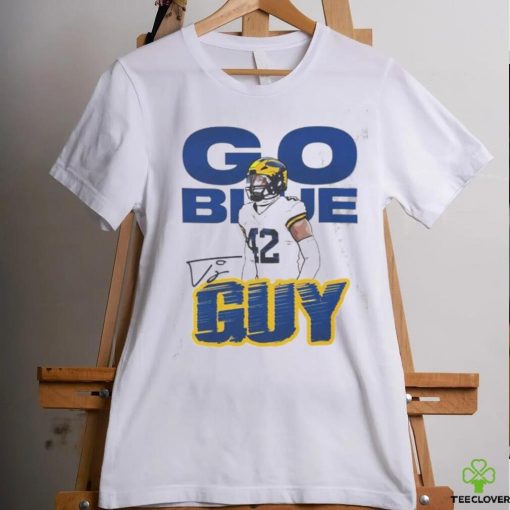 TJ Guy 42 Go Blue Guy Michigan Wolverines signature hoodie, sweater, longsleeve, shirt v-neck, t-shirt