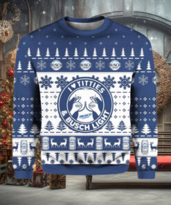 Busch Light Titties Ugly Christmas Sweater
