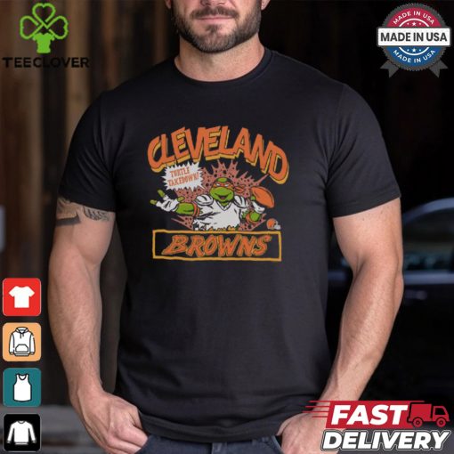 TMNT Michelangelo x Cleveland Browns Shirt