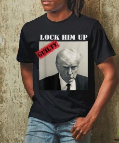 TRUMP MUGSHOT LOCK HIM UP GUILTY JAIL PRISON ANTI TRUMP T Shirt