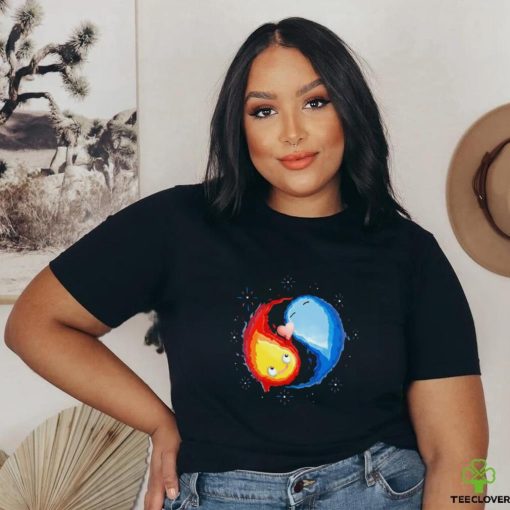 Fire Death Alive A Calcifer and water yin yang cartoon shirt