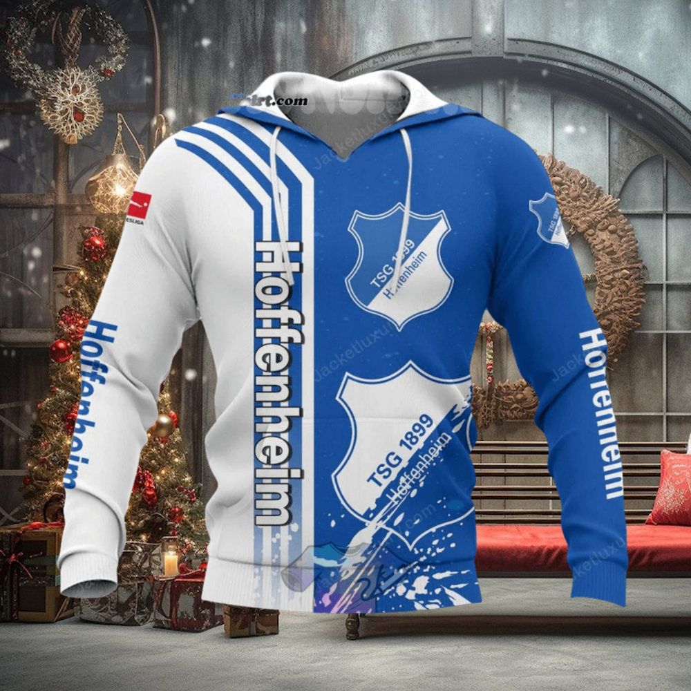 TSG 1899 Hoffenheim Blue White Pullover Hoodie TSG 1899 Hoffenheim Blue White Pullover Hoodie