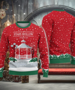 TTT292408W01 Stars Hollow Ugly Christmas Sweater, Gilmore Girls Xmas Sweatshirt, Vintage TV Series Sweatshirt, Winter Xmas Sweater, Gi
