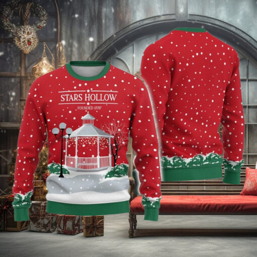 TTT292408W01 Stars Hollow Ugly Christmas Sweater, Gilmore Girls Xmas Sweatshirt, Vintage TV Series Sweatshirt, Winter Xmas Sweater, Gi