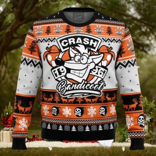 1996 Bandicoot Crash Bandicoot Ugly Christmas Sweater