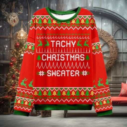 Tachy Christmas Sweater Nurse Ugly Christmas Sweater