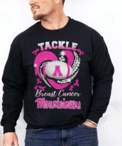 Tackle Breast Cancer Appalachian State Mountaineers Diamond Heart Shirt