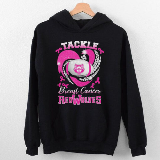 Tackle Breast Cancer Arkansas State Red Wolves Diamond Heart Shirt