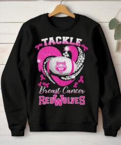 Tackle Breast Cancer Arkansas State Red Wolves Diamond Heart Shirt