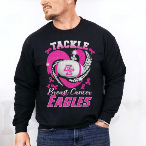 Tackle Breast Cancer Boston College Eagles Diamond Heart Shirt