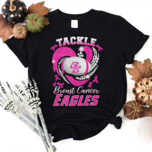 Tackle Breast Cancer Boston College Eagles Diamond Heart Shirt