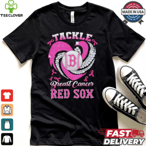 Tackle Breast Cancer Boston Red Sox diamond heart hoodie, sweater, longsleeve, shirt v-neck, t-shirt