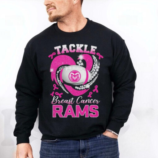 Tackle Breast Cancer Colorado State Rams Diamond Heart Shirt