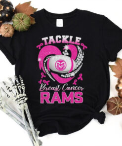 Tackle Breast Cancer Colorado State Rams Diamond Heart Shirt