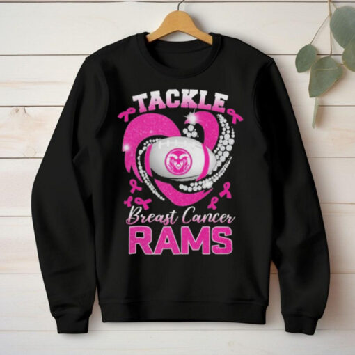 Tackle Breast Cancer Colorado State Rams Diamond Heart Shirt