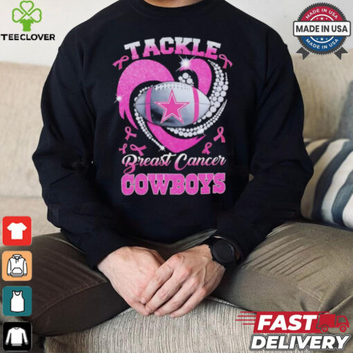 Tackle Breast Cancer Dallas Cowboys diamond heart hoodie, sweater, longsleeve, shirt v-neck, t-shirt