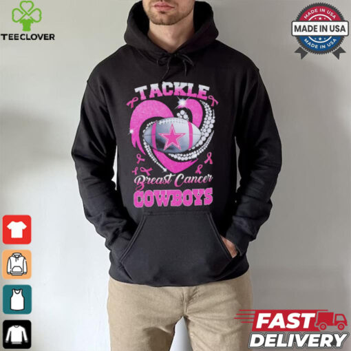 Tackle Breast Cancer Dallas Cowboys diamond heart hoodie, sweater, longsleeve, shirt v-neck, t-shirt