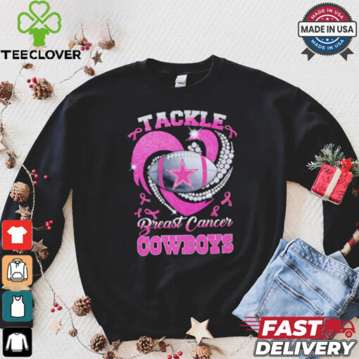 Tackle Breast Cancer Dallas Cowboys diamond heart hoodie, sweater, longsleeve, shirt v-neck, t-shirt