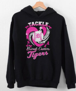 Tackle Breast Cancer Detroit Tigers Diamond Heart Shirt