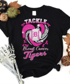 Tackle Breast Cancer Detroit Tigers Diamond Heart Shirt