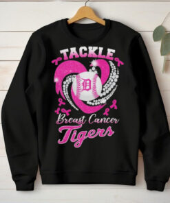 Tackle Breast Cancer Detroit Tigers Diamond Heart Shirt