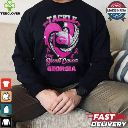 Tackle Breast Cancer Georgia Bulldogs 2024 Diamond Pink T Shirt