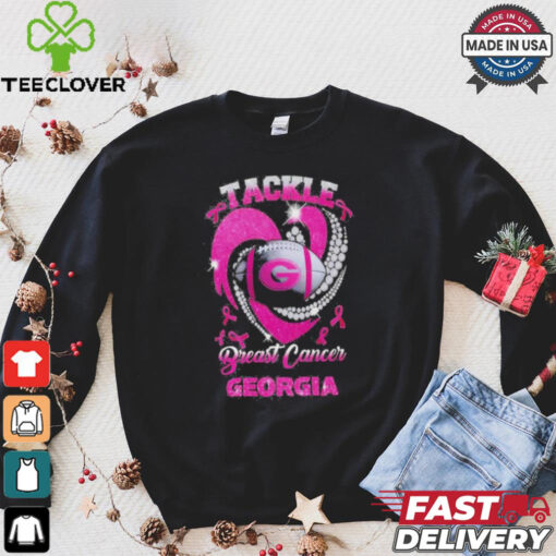 Tackle Breast Cancer Georgia Bulldogs 2024 Diamond Pink T Shirt