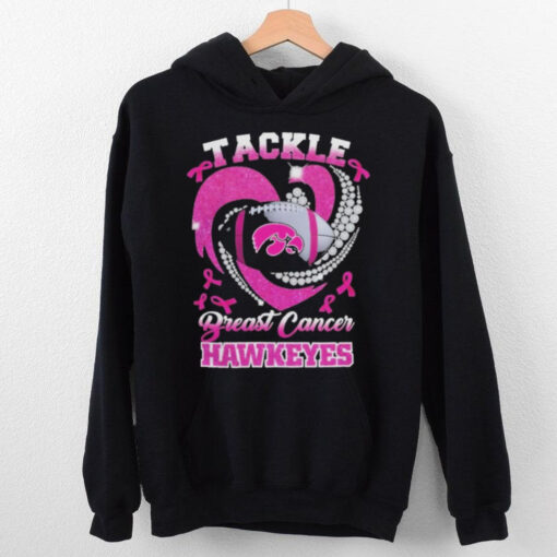 Tackle Breast Cancer Iowa Hawkeyes Diamond Heart Shirt