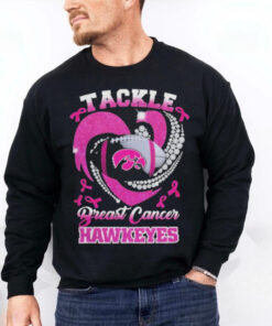 Tackle Breast Cancer Iowa Hawkeyes Diamond Heart Shirt