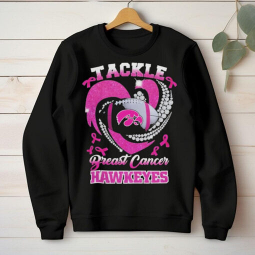 Tackle Breast Cancer Iowa Hawkeyes Diamond Heart Shirt