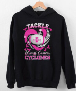 Tackle Breast Cancer Iowa State Cyclones Diamond Heart Shirt