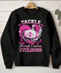 Tackle Breast Cancer Iowa State Cyclones Diamond Heart Shirt