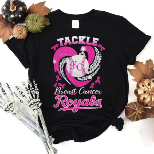 Tackle Breast Cancer Kansas City Royals Diamond Heart Shirt