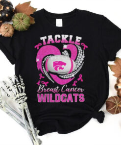 Tackle Breast Cancer Kansas State Wildcats Diamond Heart Shirt