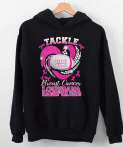 Tackle Breast Cancer Louisiana Ragin’ Cajuns Diamond Heart Shirt