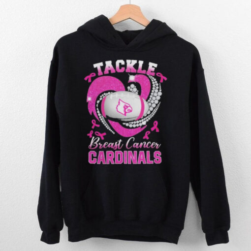 Tackle Breast Cancer Louisville Cardinals Diamond Heart Shirt