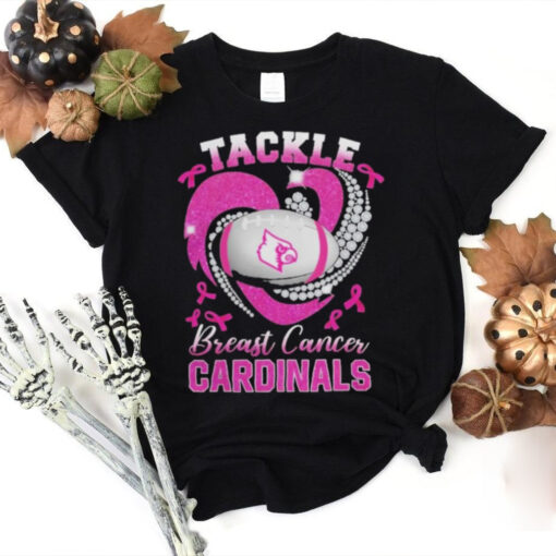 Tackle Breast Cancer Louisville Cardinals Diamond Heart Shirt