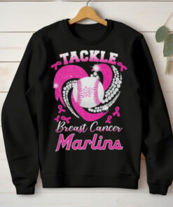 Tackle Breast Cancer Miami Marlins Diamond Heart Shirt