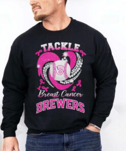 Tackle Breast Cancer Milwaukee Brewers Diamond Heart Shirt