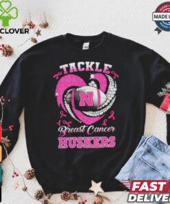 Tackle Breast Cancer Nebraska Cornhuskers diamond heart shirt