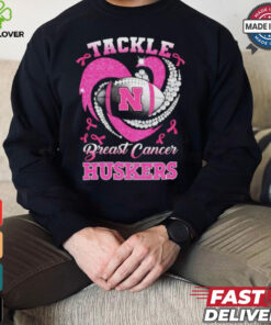 Tackle Breast Cancer Nebraska Cornhuskers diamond heart shirt
