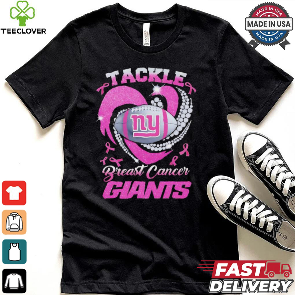 Tackle Breast Cancer New York Giants diamond heart shirt Tackle Breast Cancer New York Giants diamond heart shirt