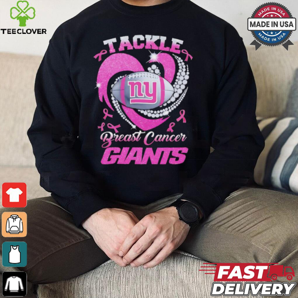 Tackle Breast Cancer New York Giants diamond heart shirt Tackle Breast Cancer New York Giants diamond heart shirt