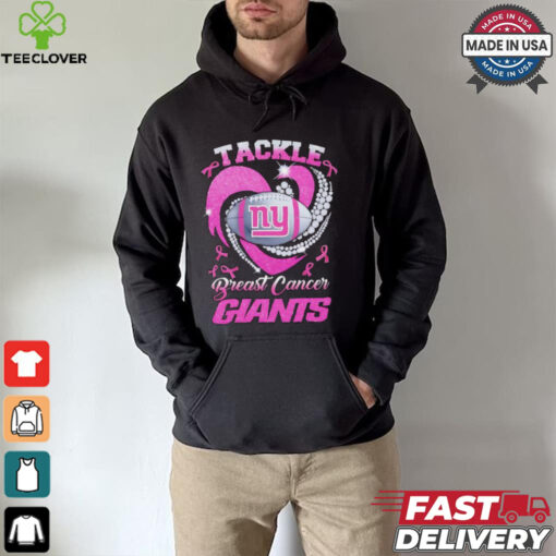 Tackle Breast Cancer New York Giants diamond heart shirt