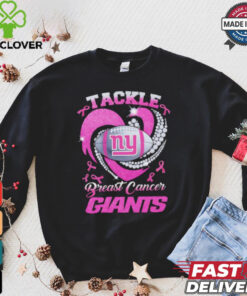 Tackle Breast Cancer New York Giants diamond heart shirt