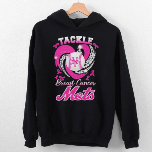 Tackle Breast Cancer New York Mets Diamond Heart Shirt