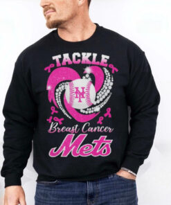 Tackle Breast Cancer New York Mets Diamond Heart Shirt