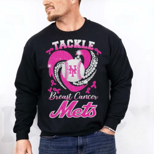 Tackle Breast Cancer New York Mets Diamond Heart Shirt