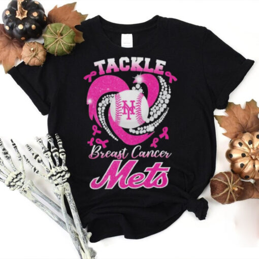 Tackle Breast Cancer New York Mets Diamond Heart Shirt